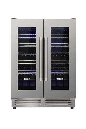 Thor Kitchen Built-in Dual Zone Wine Cooler with 42-Bottle Capacity TWC2402