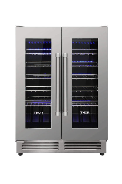 Thor Kitchen Built-in Dual Zone Wine Cooler with 42-Bottle Capacity TWC2402