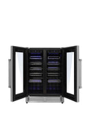 Thor Kitchen 6-Piece Appliance Package - 36-Inch Gas Range, Pro-Style Wall Mount Range Hood, Refrigerator, Dishwasher, Microwave, and Wine Cooler in Stainless Steel