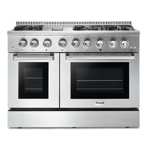 Thor Kitchen 48-Inch 6.7 cu. ft. Dual Fuel Range in Stainless Steel HRD4803U