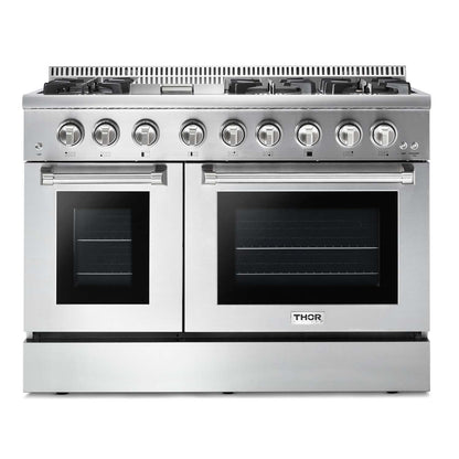 Thor Kitchen 48-Inch 6.7 cu. ft. Dual Fuel Range in Stainless Steel HRD4803U