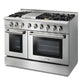 Thor Kitchen 48-Inch 6.7 cu. ft. Dual Fuel Range in Stainless Steel HRD4803U