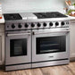 Thor Kitchen 48-Inch 6.8 cu. ft. Double Oven Gas Range in Stainless Steel LRG4807U