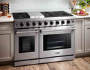 Thor Kitchen 48-Inch 6.8 cu. ft. Double Oven Gas Range in Stainless Steel LRG4807U