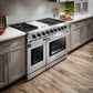 Thor Kitchen 48-Inch 6.8 cu. ft. Double Oven Gas Range in Stainless Steel LRG4807U