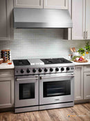 Thor Kitchen 48-Inch 6.8 cu. ft. Double Oven Gas Range in Stainless Steel LRG4807U