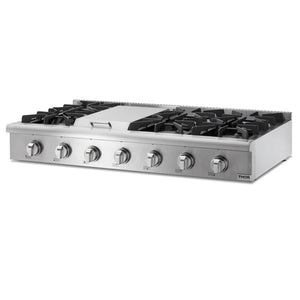 Thor Kitchen 48-Inch Gas RangeTop in Stainless Steel with 6 Burners Including Power Burners and Griddle HRT4806U
