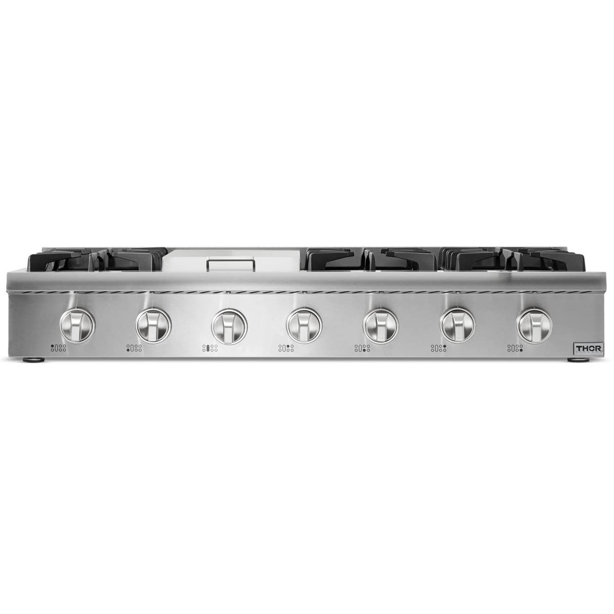 Thor Kitchen 48-Inch Gas RangeTop in Stainless Steel with 6 Burners Including Power Burners and Griddle HRT4806U