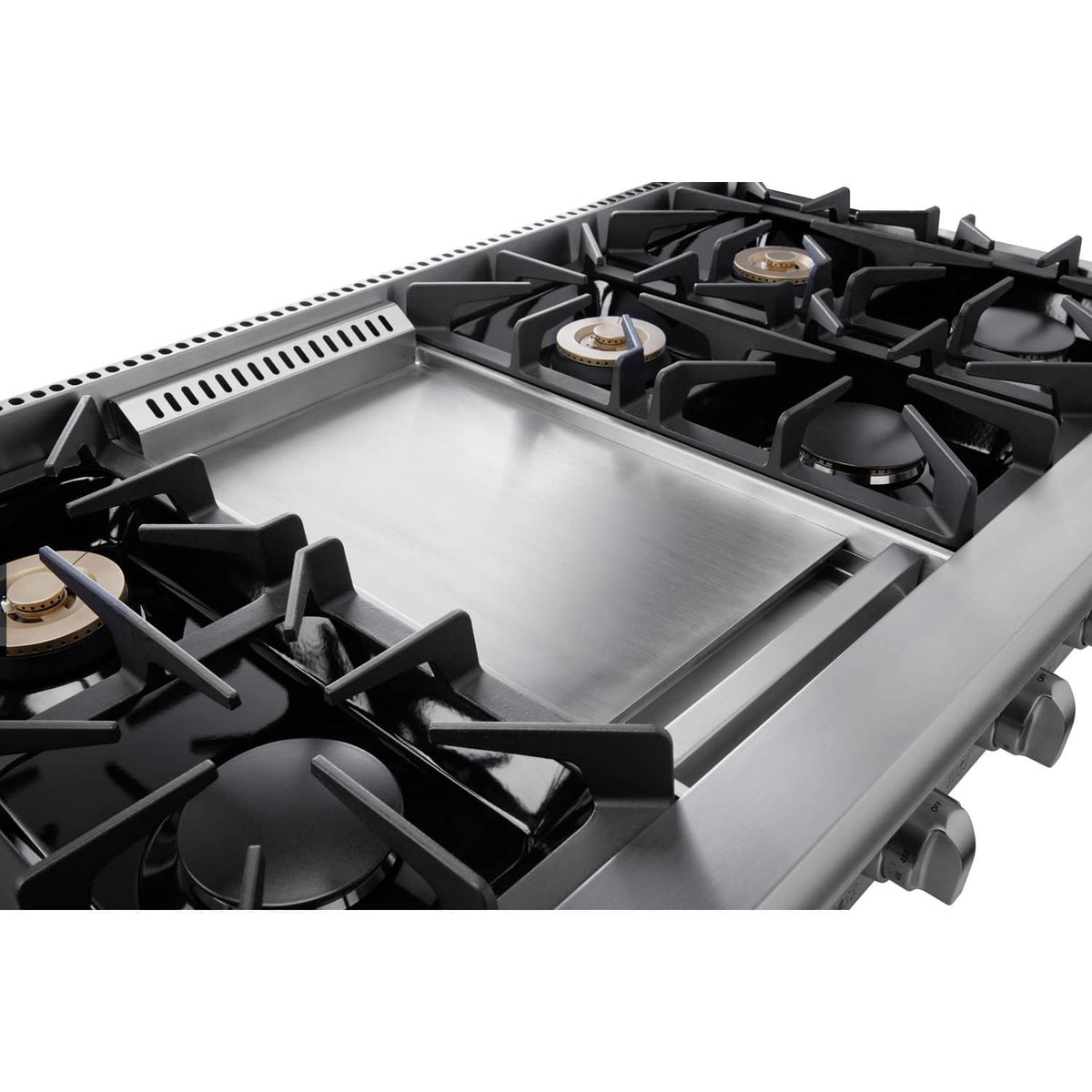 Thor Kitchen 48-Inch Gas RangeTop in Stainless Steel with 6 Burners Including Power Burners and Griddle HRT4806U