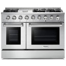Thor Kitchen 5-Piece Pro Appliance Package - 48-Inch Gas Range, French Door Refrigerator, Dishwasher, Under Cabinet 11-Inch Tall Hood, and Microwave Drawer in Stainless Steel