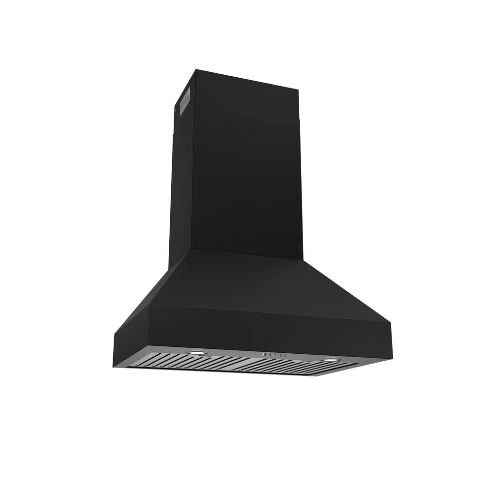 Thor Kitchen TRH30PB 30-inch Professional Wall Mount Pyramid Range Hood in Black with 800 CFM - view 2