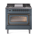 ILVE Nostalgie II Noblesse 36″ Dual Fuel Range Triple Glass Door -UN36FNMP