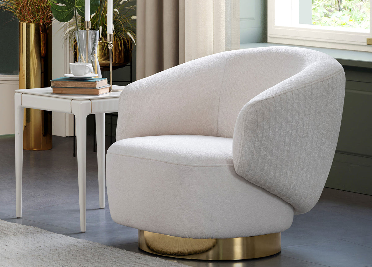 Whiteline Modern Living Erzin Swivel Accent Chair - CH1758F - MyBBQDirect