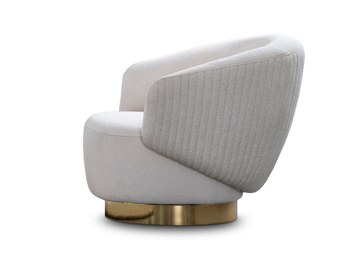 Whiteline Modern Living Erzin Swivel Accent Chair - CH1758F - MyBBQDirect