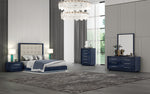 Whiteline Modern Living Alexander Bed Queen In Blue/Light Grey Colour - BQ1937 - MyBBQDirect