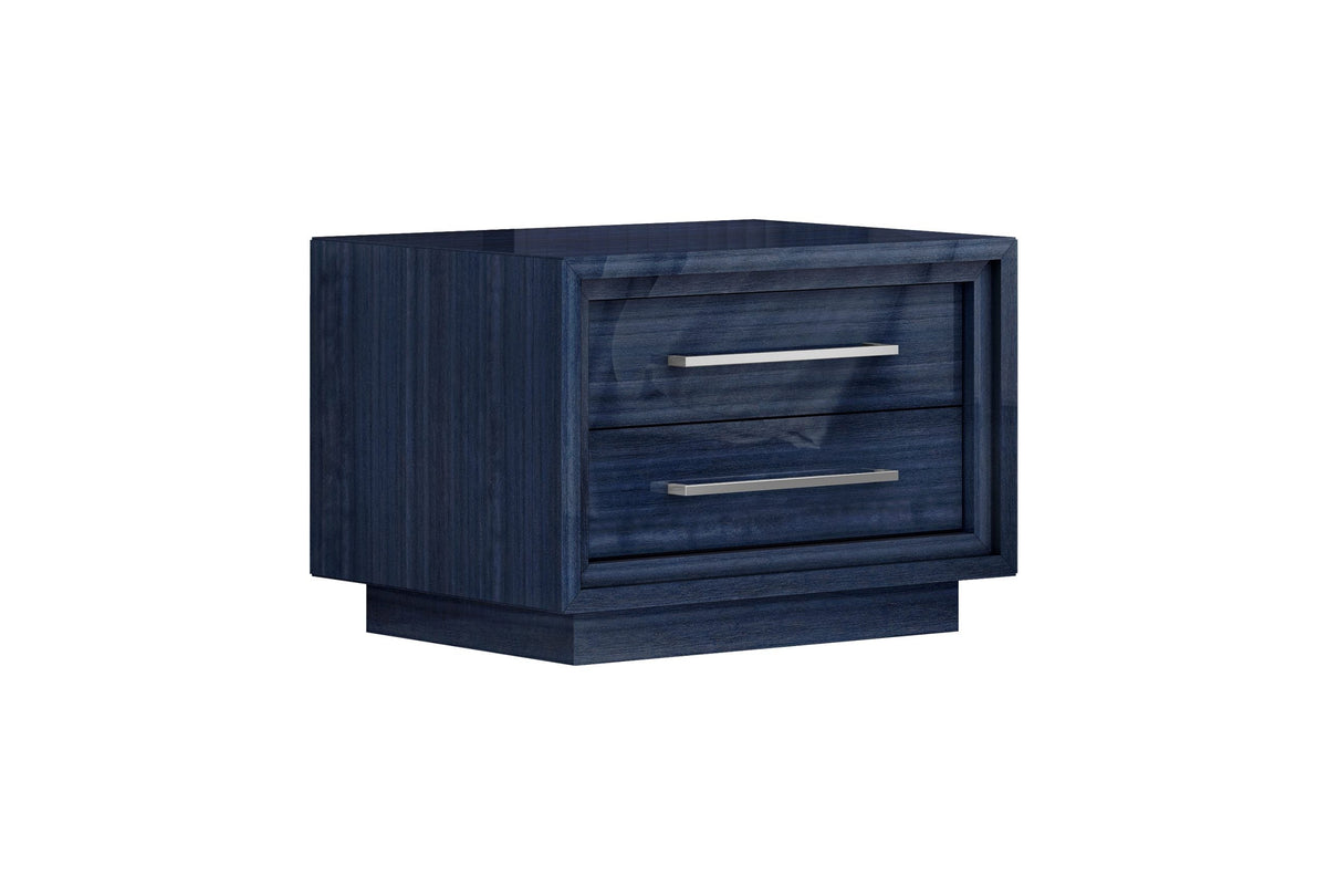 Whiteline Modern Living Alexander Nightstand in Blue Color - NS1937 - MyBBQDirect