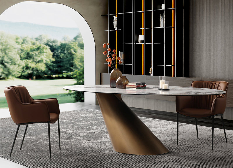 Whiteline Modern Living Alondra Dining Table - DT1931-BRZ