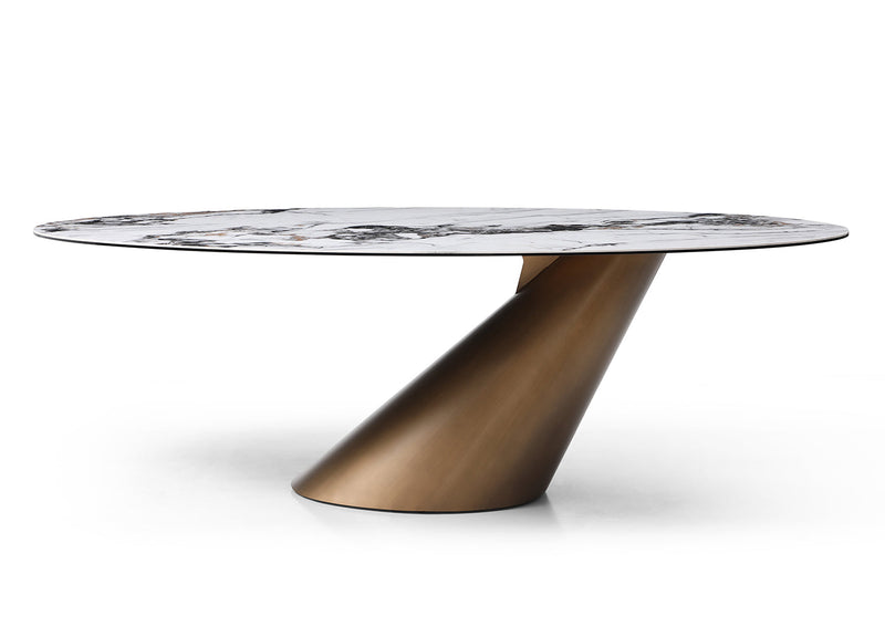 Whiteline Modern Living Alondra Dining Table - DT1931-BRZ