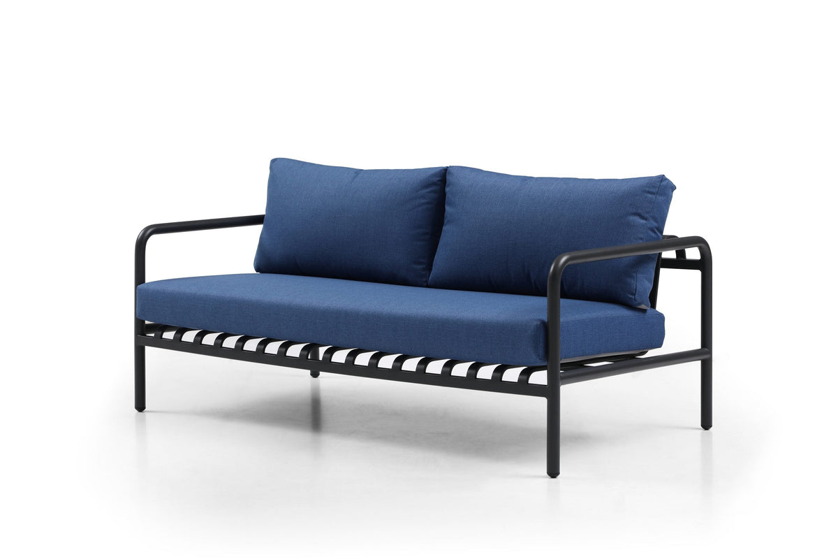Whiteline Modern Living  Andrea 4-Pieces Outdoor Lounge Set in Blue Color - COL1833 - MyBBQDirect