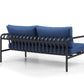 Whiteline Modern Living  Andrea 4-Pieces Outdoor Lounge Set in Blue Color - COL1833 - MyBBQDirect