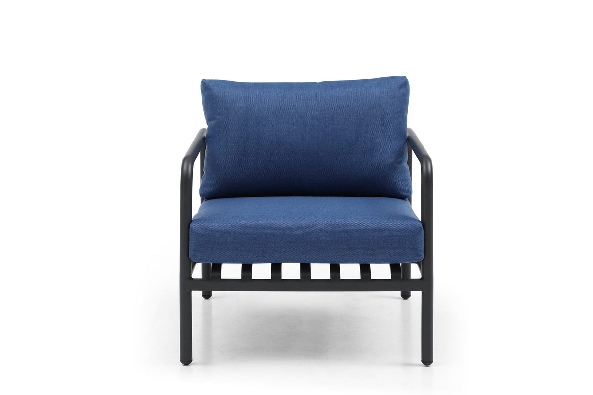 Whiteline Modern Living  Andrea 4-Pieces Outdoor Lounge Set in Blue Color - COL1833 - MyBBQDirect