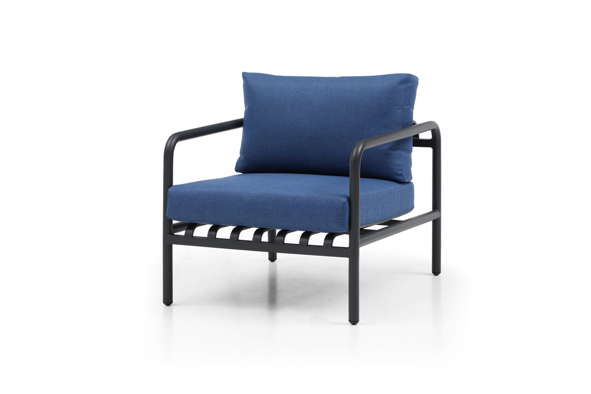 Whiteline Modern Living  Andrea 4-Pieces Outdoor Lounge Set in Blue Color - COL1833 - MyBBQDirect