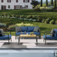 Whiteline Modern Living  Andrea 4-Pieces Outdoor Lounge Set in Blue Color - COL1833 - MyBBQDirect