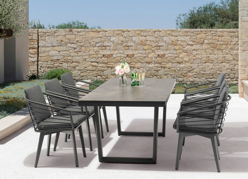 Whiteline Modern Living Doris Outdoor Dining Table - DT1836-DGRY