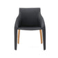 Whiteline Modern Living Emory Dining Armchair - DAC1881P-BLK/BRN