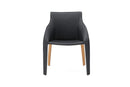 Whiteline Modern Living Emory Dining Armchair - DAC1881P-BLK/BRN