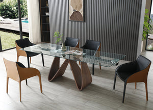 Whiteline Modern Living Emory Extendable Dining Table - DT1881-WLT - MyBBQDirect