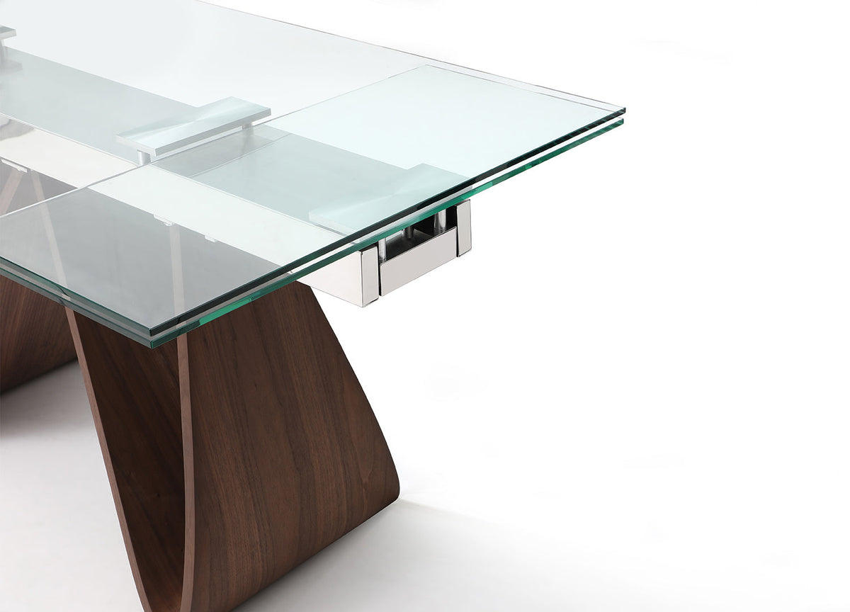 Whiteline Modern Living Emory Extendable Dining Table - DT1881-WLT - MyBBQDirect