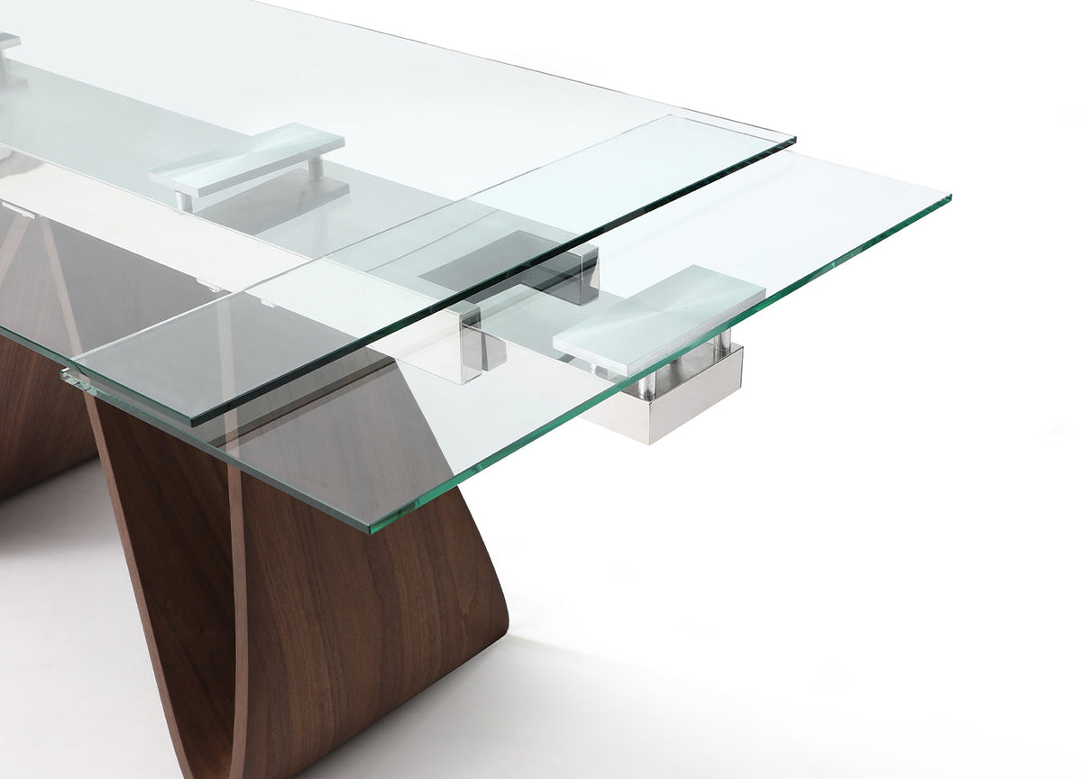 Whiteline Modern Living Emory Extendable Dining Table - DT1881-WLT - MyBBQDirect