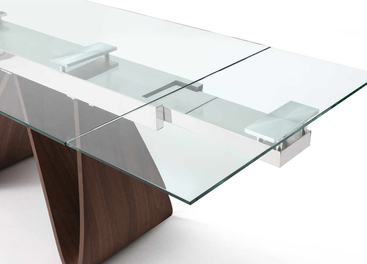 Whiteline Modern Living Emory Extendable Dining Table - DT1881-WLT - MyBBQDirect