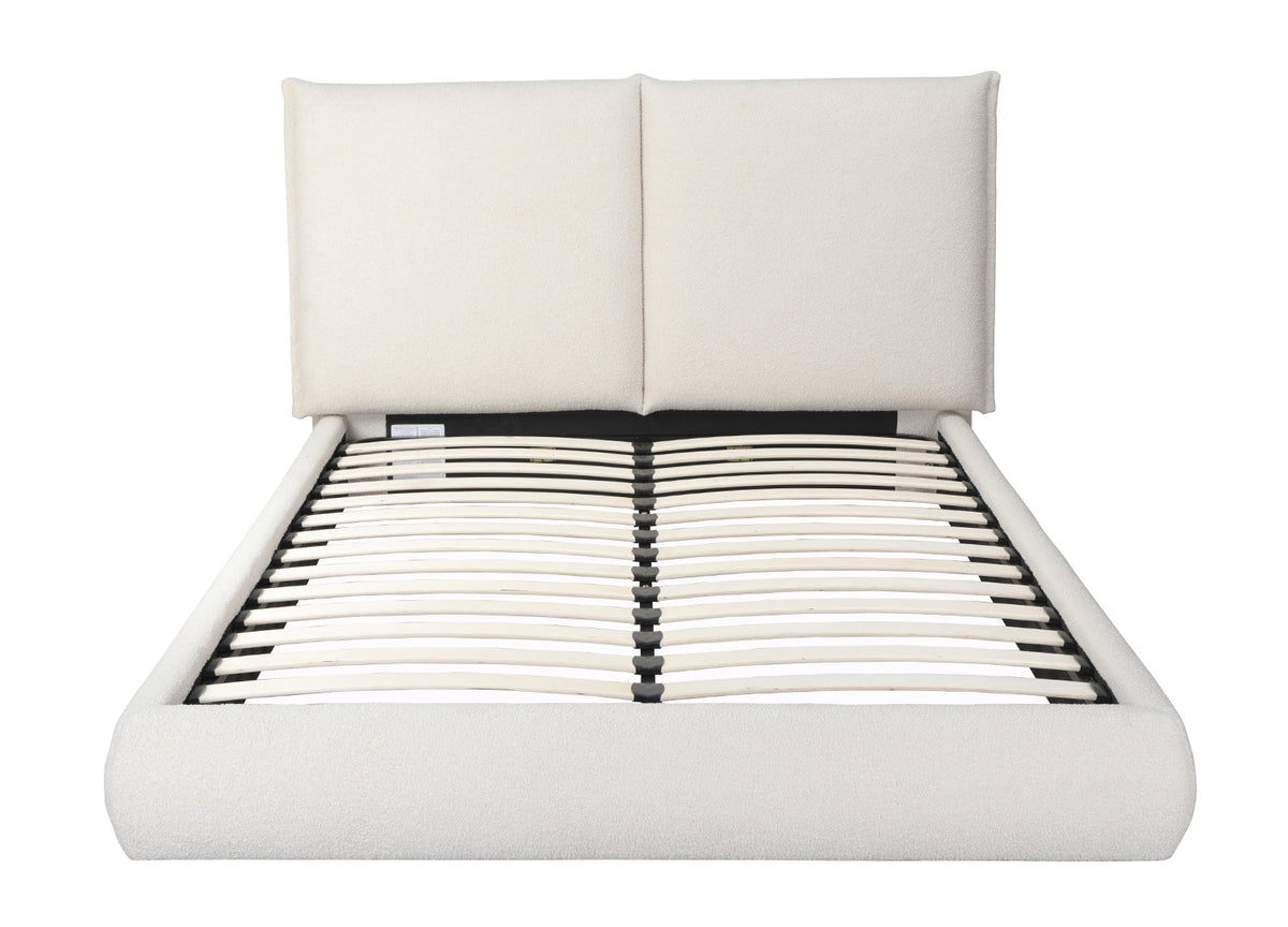 Whiteline Modern Living Eric Queen Bed in Beige Color - BQ2011F - MyBBQDirect