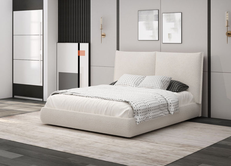 Whiteline Modern Living Eric Queen Bed in Beige Color - BQ2011F