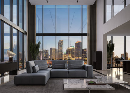 Whiteline Modern Living Florida Sectional - SL2001L-DGRY - MyBBQDirect