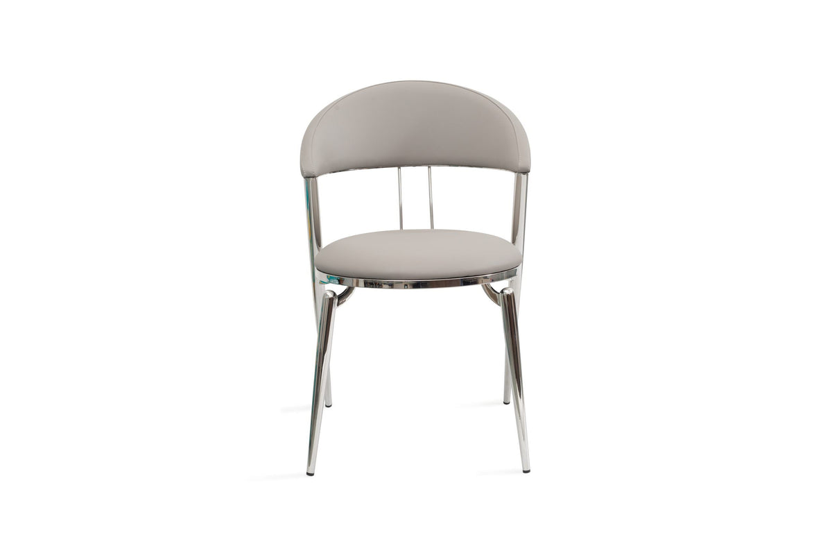 Whiteline Modern Living Geneva Dining Chair - DC1640-GRY - MyBBQDirect