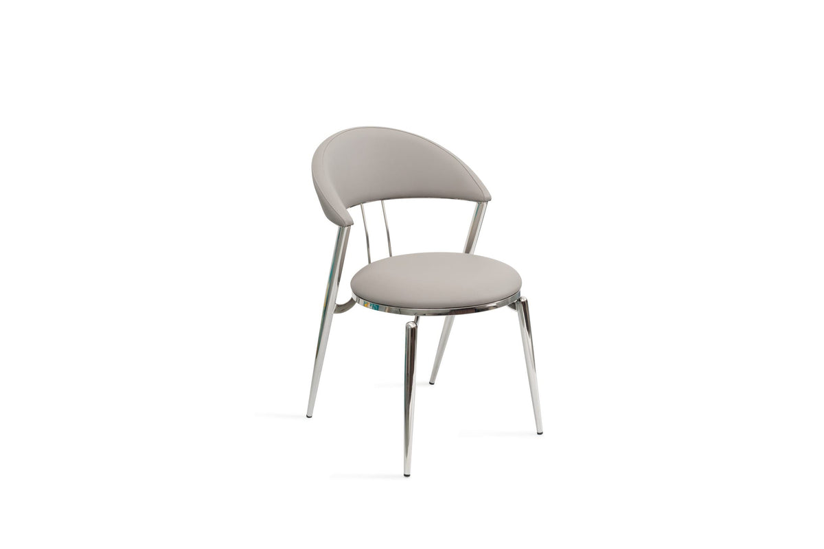 Whiteline Modern Living Geneva Dining Chair - DC1640-GRY - MyBBQDirect