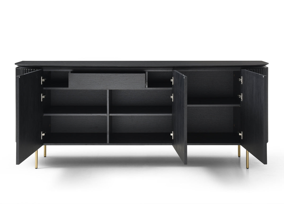 Whiteline Modern Living Heidi Buffet - SB1842-BLK - MyBBQDirect