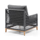Whiteline Modern Living Karen 4-Piece Outdoor Lounge Set in Dark Grey - COL1832