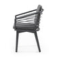 Whiteline Modern Living Kassey Outdoor Dining Armchair DAC1835-DGRY
