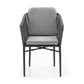 Whiteline Modern Living Lynn Outdoor Dining Armchair- DAC1837-LGRY - MyBBQDirect
