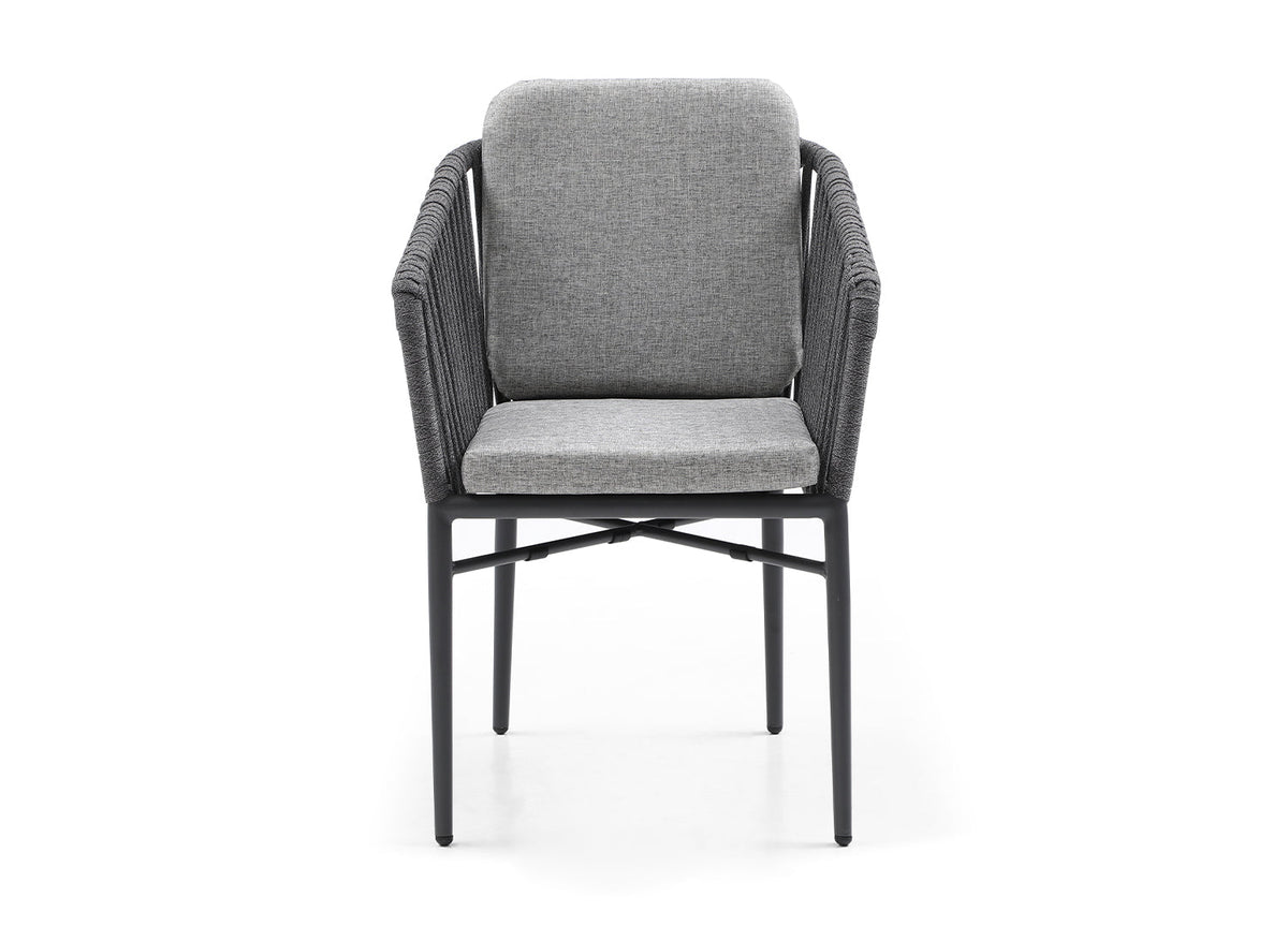 Whiteline Modern Living Lynn Outdoor Dining Armchair- DAC1837-LGRY - MyBBQDirect
