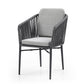 Whiteline Modern Living Lynn Outdoor Dining Armchair- DAC1837-LGRY - MyBBQDirect