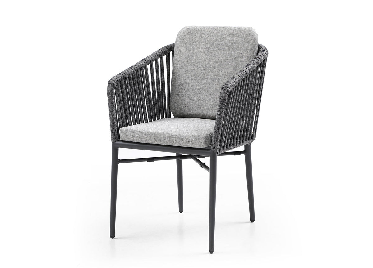 Whiteline Modern Living Lynn Outdoor Dining Armchair- DAC1837-LGRY - MyBBQDirect