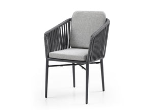 Whiteline Modern Living Lynn Outdoor Dining Armchair- DAC1837-LGRY - MyBBQDirect