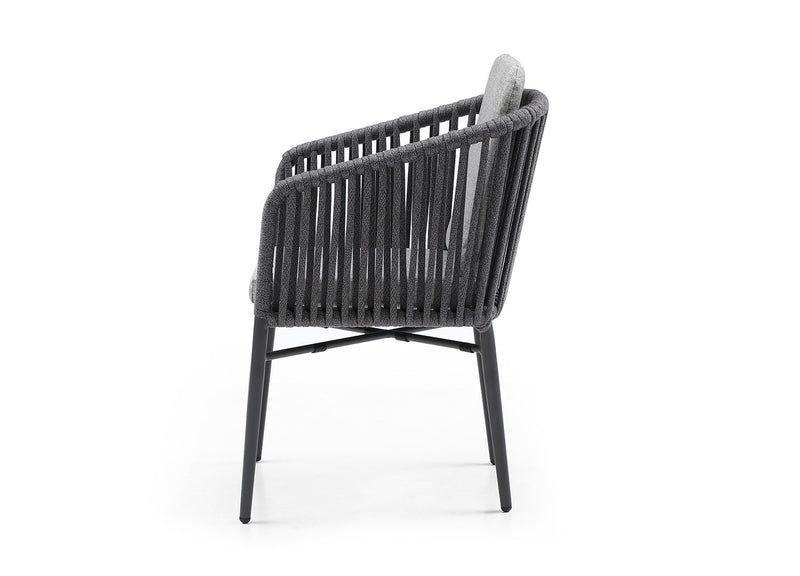 Whiteline Modern Living Lynn Outdoor Dining Armchair- DAC1837-LGRY