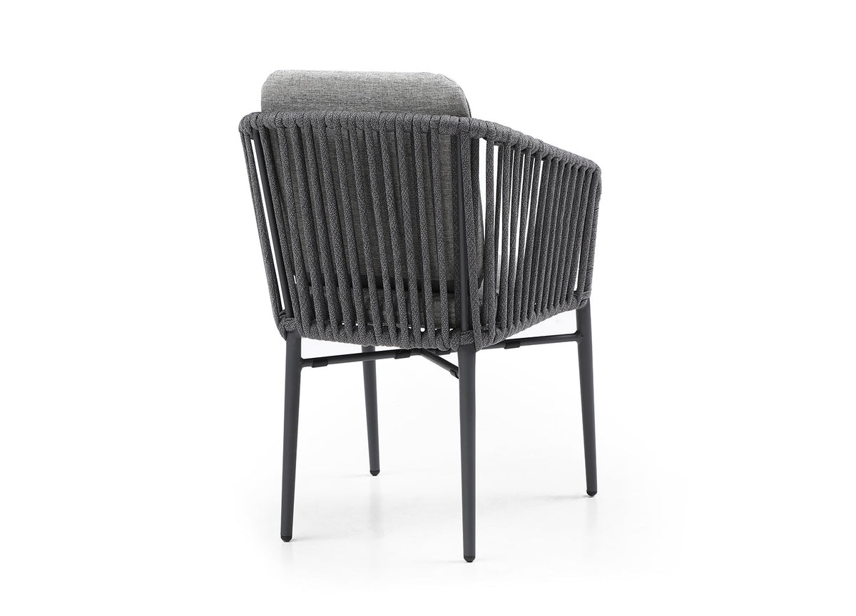 Whiteline Modern Living Lynn Outdoor Dining Armchair- DAC1837-LGRY - MyBBQDirect