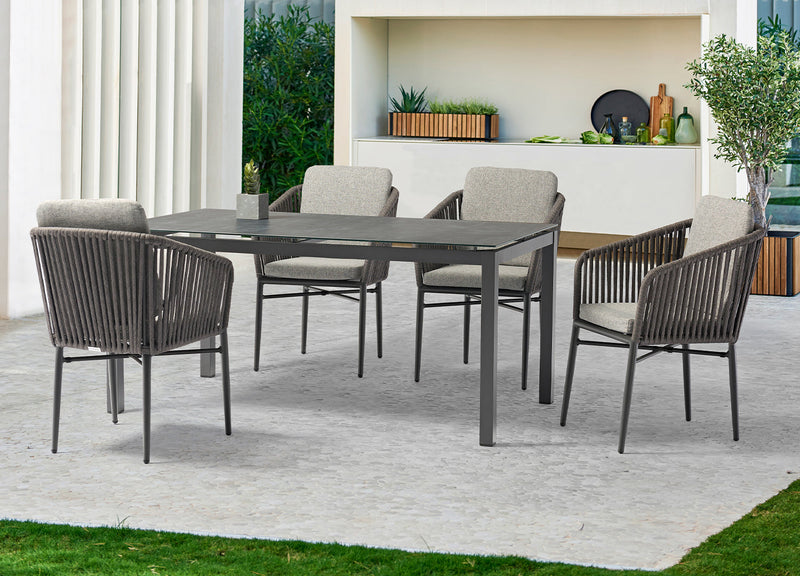 Whiteline Modern Living Lynn Outdoor Dining Table - DT1837-DGRY